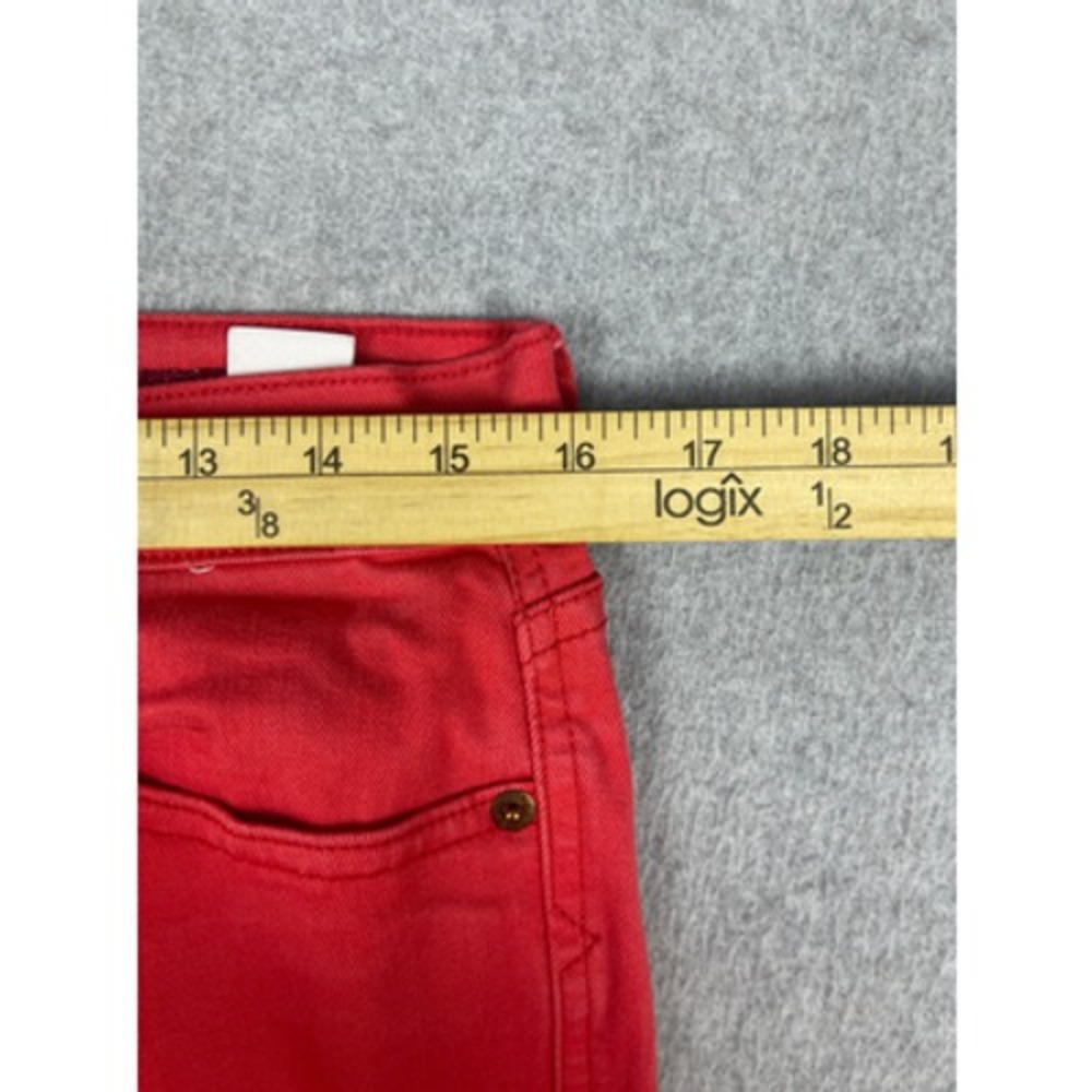 Lucky Brand Sweet 'N Crop Pants Women's 8 Red Logo Accents Tapered Leg Causal - Picture 3 of 11